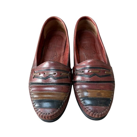 Giorgio Brutini Le Glove Shoes Mens 7.5W Brown Slip On Leather Loafer Moc Toe - Picture 2 of 9